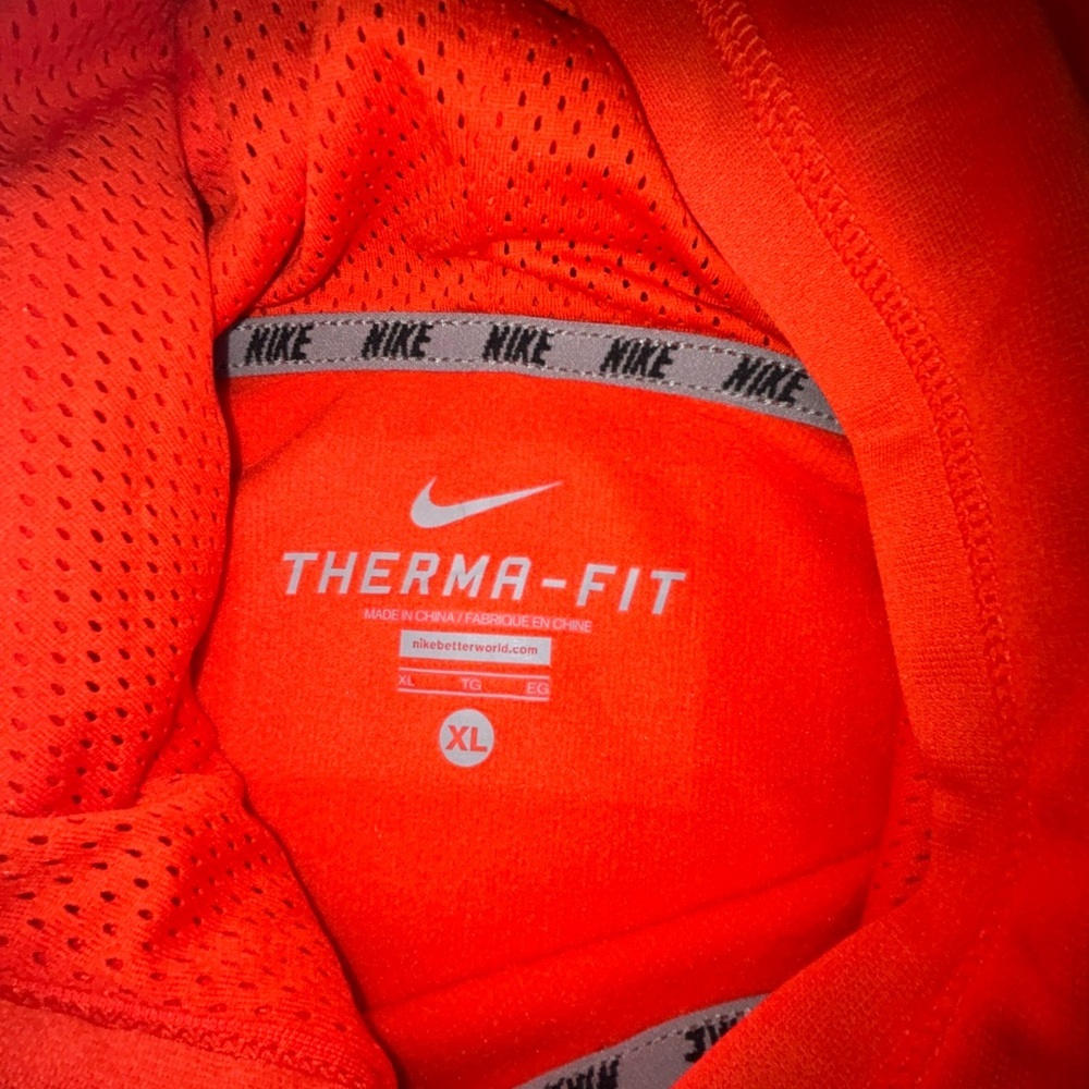 Nike Therma-Fit Training Hoodie Mens XL Orange Black Pullover  Sweatshirt NWT - Picture 14 of 15